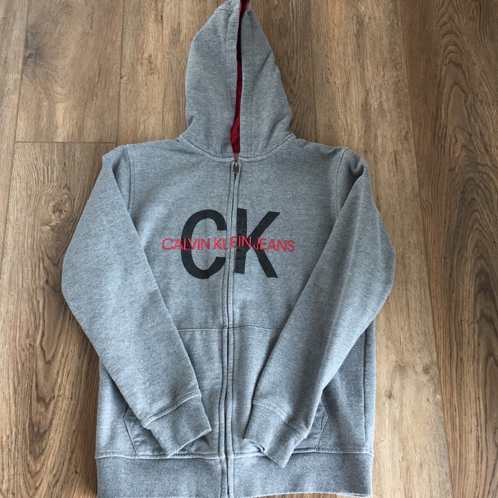 Calvin Klein hooded full zip sweatshirt